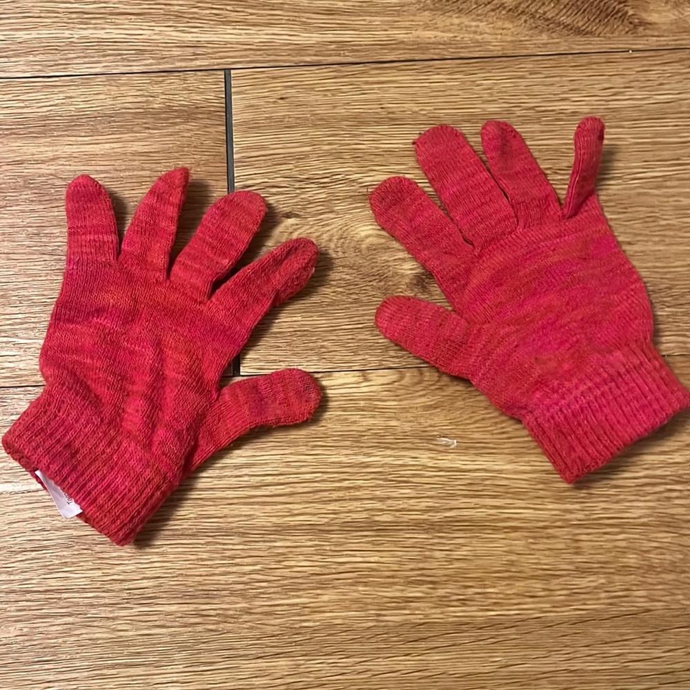 Girls Pink Mittens